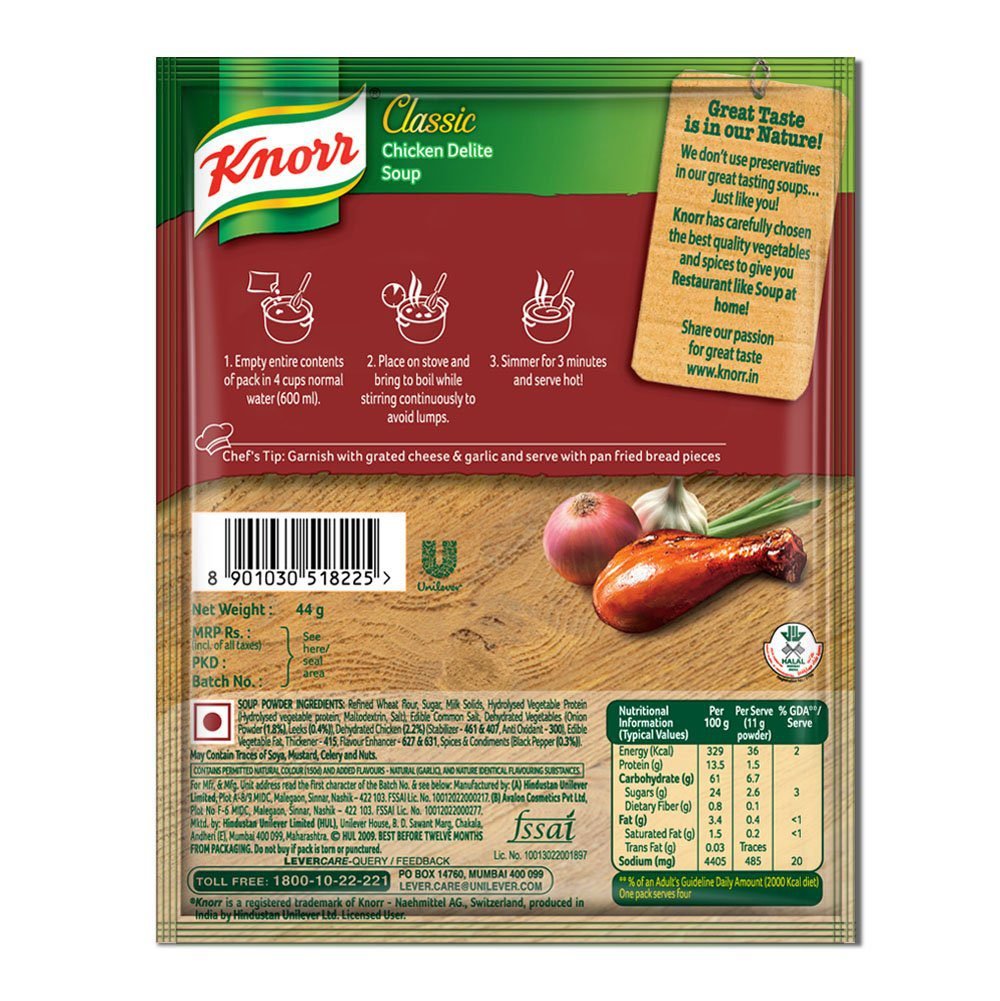 HOME DELIVERY of Knorr Classic Chicken Delite Soup-44 Gram ORDER NOW