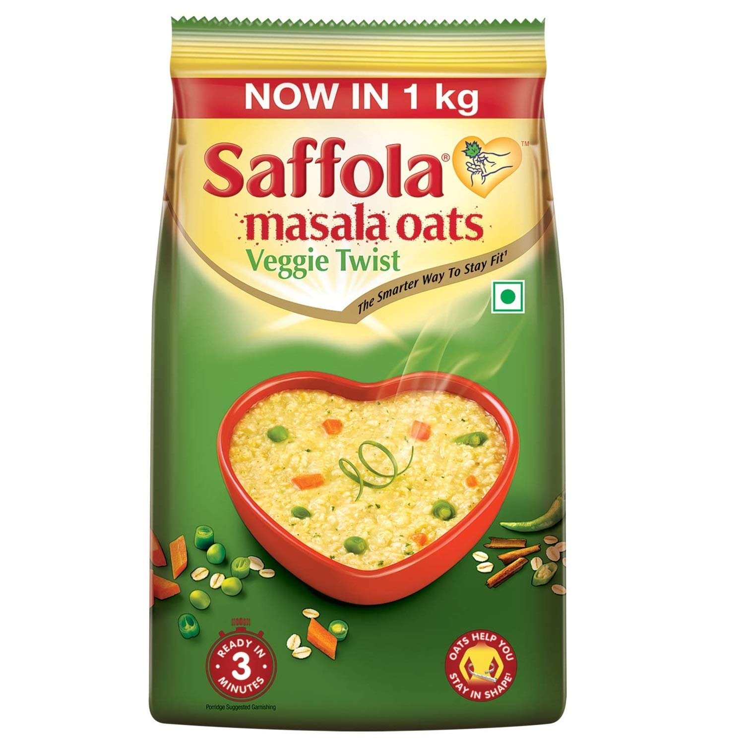 HOME DELIVERY of Saffola Masala Oats, Veggie Twist- 1 Kg ORDER NOW