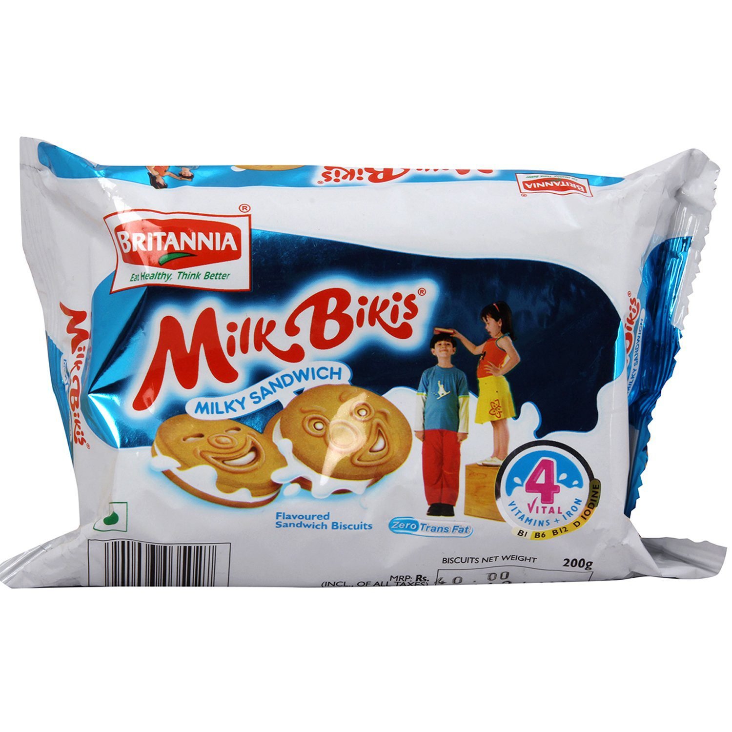 HOME DELIVERY of Britannia Milk Bikis Milky Sandwich Biscuits Packet