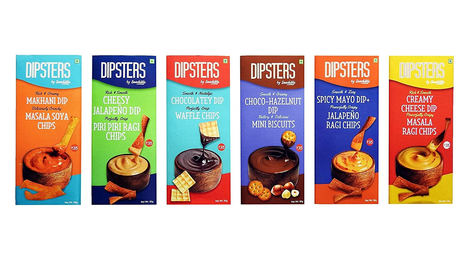 Home Delivery Of Dipsters Chips And Dip Assorted Pack Of 6 Flavours